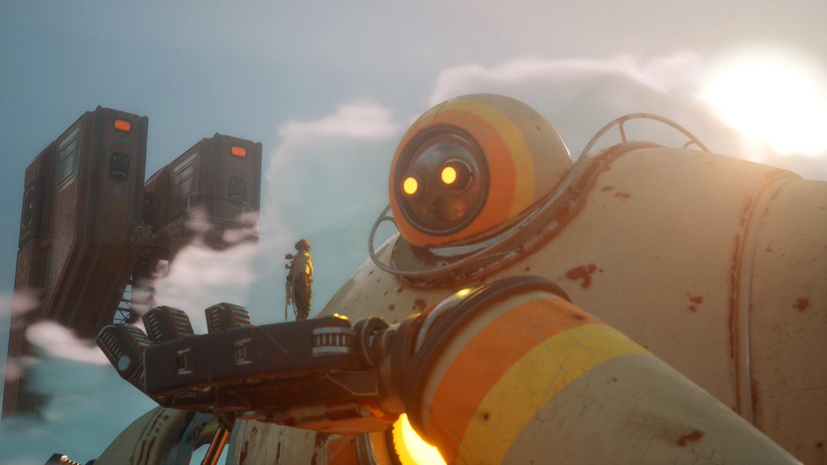 In the survival mystery RPG Hello Sunshine, you walk in the shadow of a giant robot during the hot days and stay close to keep warm at night as you explore a broken world ruled by machines.