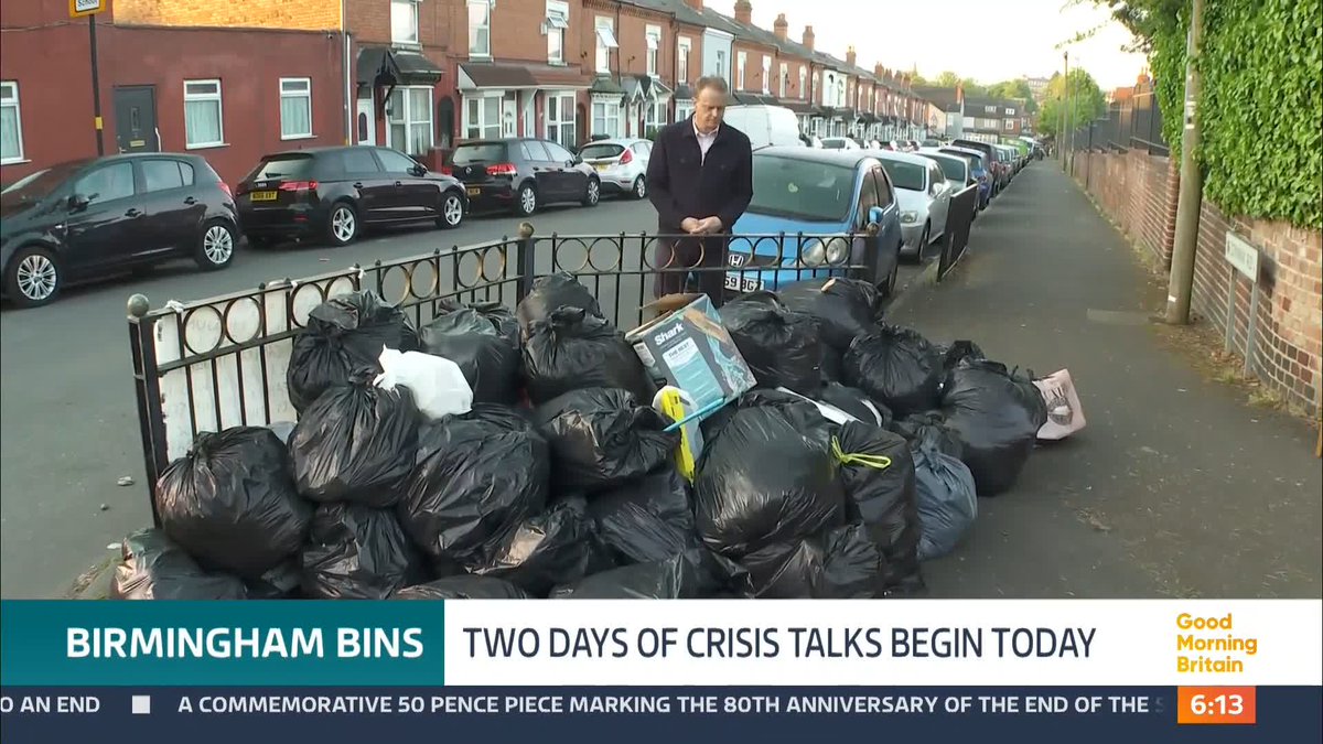 The Birmingham bin strike is into its eighth week. Talks are expected to take place between the Unite Union and Birmingham City Council later, in a bid to bring strikes by bin workers to an end. Nick Dixon has the latest.