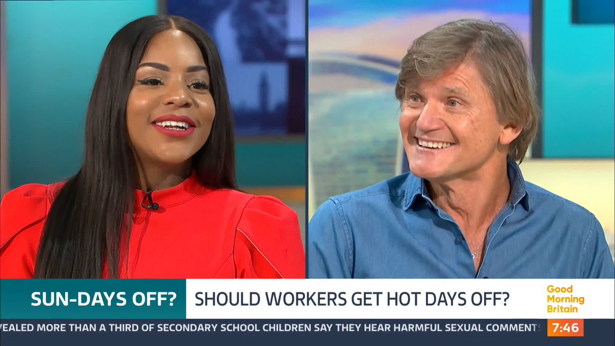 Today is expected to be the hottest start to May on record for the UK. And that means trying to stay as cool as possible, especially at work. Should workers get hot days off? Lindi Mngaza and Richard Farleigh debate.