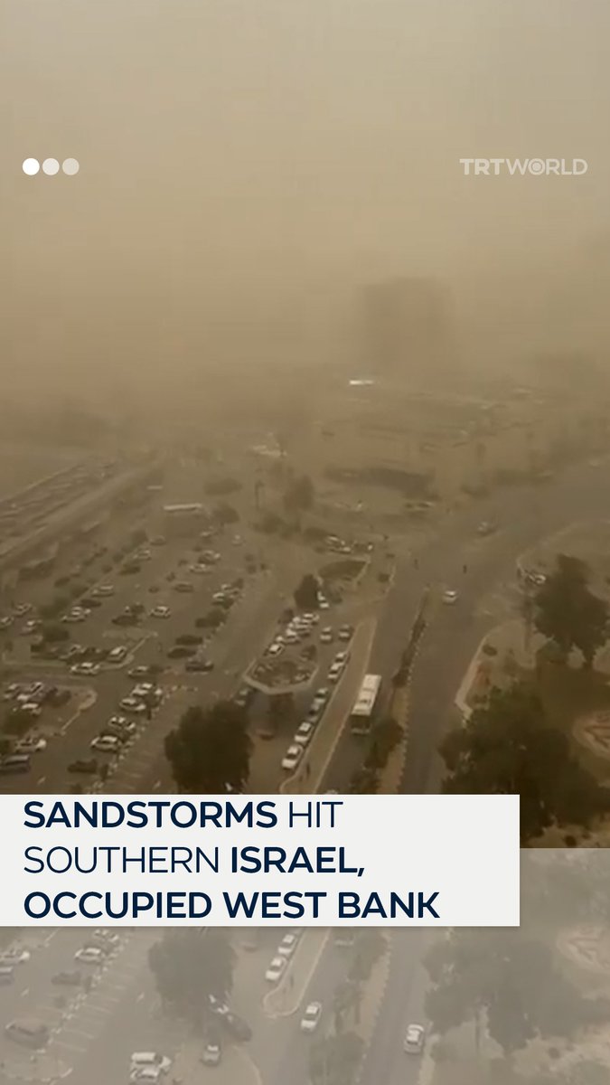 Heavy sandstorms have hit southern Israel and the Palestinian city of Jenin in the occupied West Bank, reducing visibility and disrupting daily life