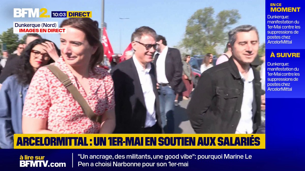 ArcelorMittal: la gauche rassemblée aux côtés des salariés pour la journée du 1er-Mai à Dunkerque