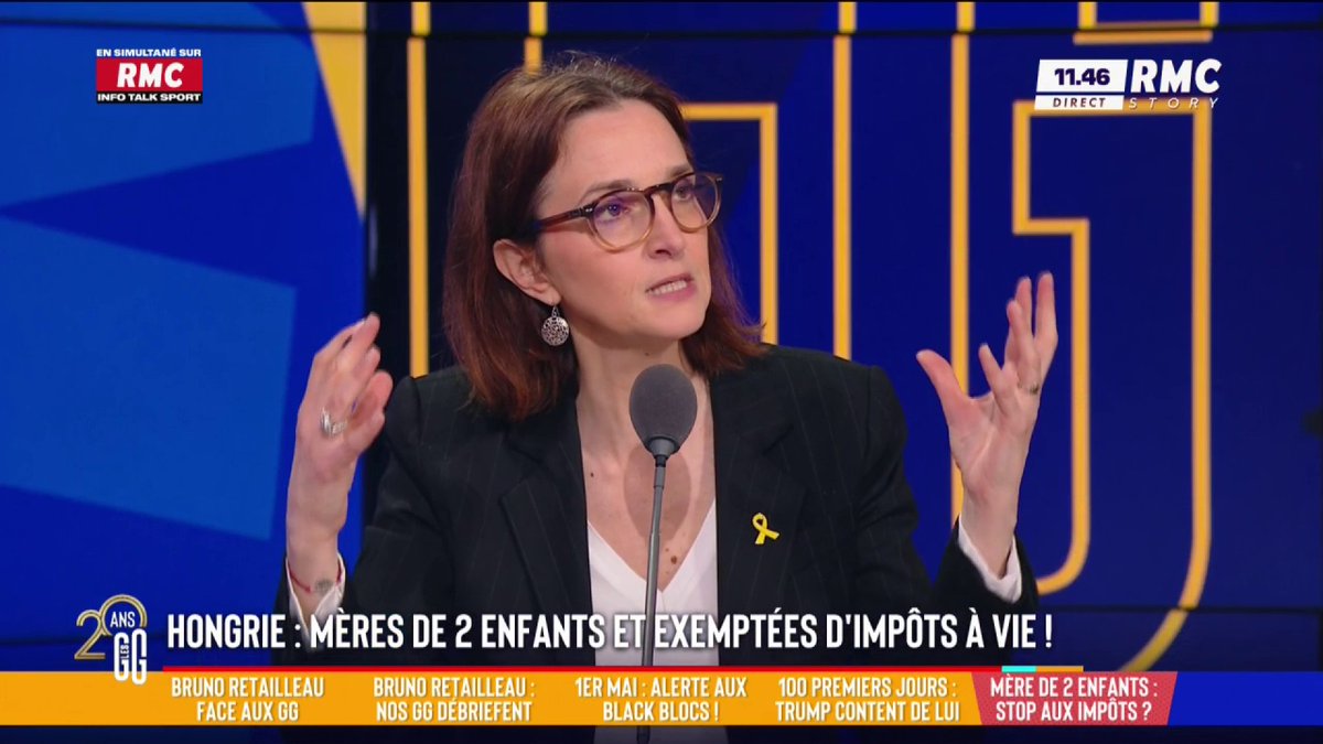 🤰 Hongrie : mères de 2 enfants et exemptées d'impôts à vie. Faut-il faire pareil en France ? 🗣️ Barbara Lefebvre : "Rien n'est fait dans ce pays pour aider les femmes à faire des enfants. Il y a une ambiance de gauche, 'oh, la famille, c'est pas beau'." #GGRMC