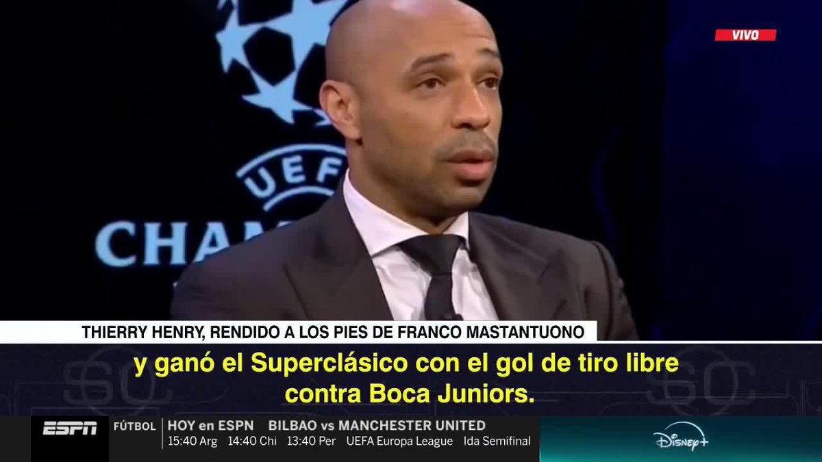 "DESPUÉS TENÉS A ESTE NUEVO CHICO EN ARGENTINA, MASTANTUONO...", Thierry Henry mencionó a la joya de River al hablar de la irrupción de los jóvenes talentos como Lamine Yamal y Mastantuono. 📹 CBS Sports Golazo ⚽️