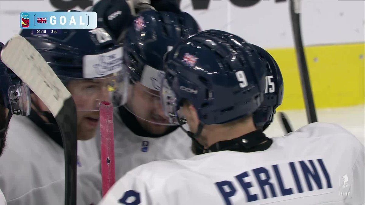 Victory secured once again! ๐ฌ๐ง Team GB Ice Hockey get their fifth goal and it's Ben O'Connor who scores this time ๐