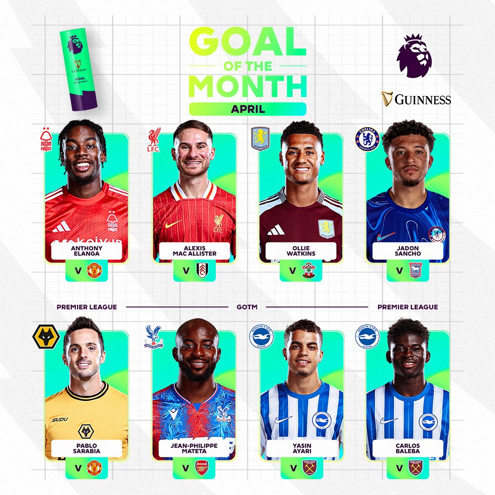 These goals 😱 Vote for your April Guinness Goal of the Month ⬇️