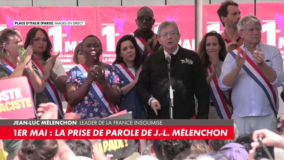 «Le 1er-Mai est, pour nous, un rassemblement anti-raciste», scande Jean-Luc Mélenchon, lors de la manifestation à Paris