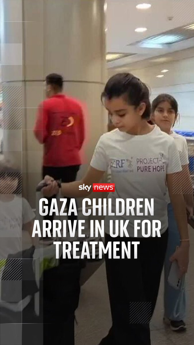 Sky News followed five-year-old Ghena and 12-year-old Rama, along with their families, as they travelled from Gaza to receive urgent medical care.