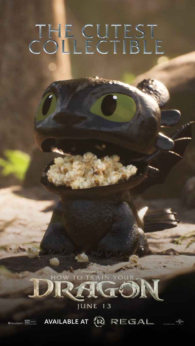He’s loyal. He’s legendary. He holds your popcorn. Meet the Toothless popcorn container you never knew you needed🐉 How to Train Your Dragon, flying to Regal theatres June 13. Tickets on sale now. 🎟️: