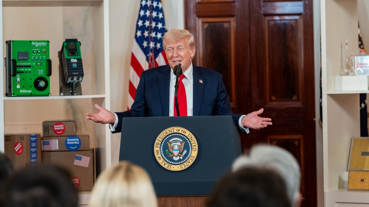 "The companies represented in this room have collectively announced more than $2 trillion in new investments, and we have a total of close to $8 trillion. Every new investment, factory, and new job created is a sign of strength in the American economy." –President Donald J. Trump