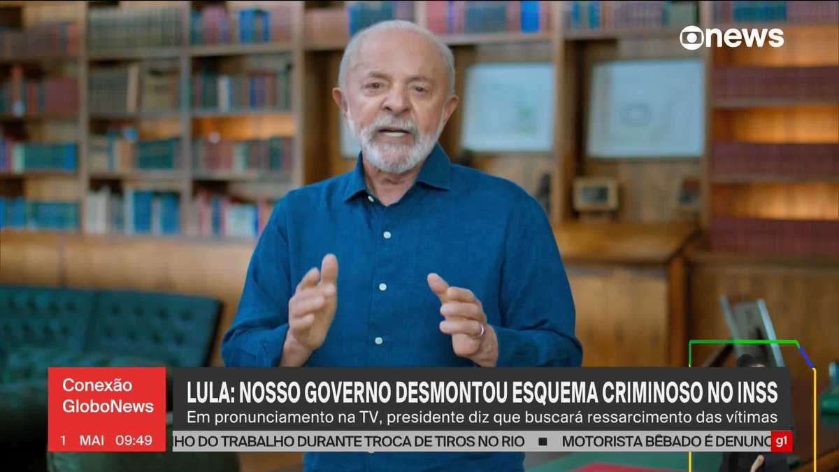 Em pronunciamento na TV nesta quarta-feira (30), Lula diz que governo desmontou esquema criminoso no INSS e que buscará ressarcimento das vítimas. ➡ Assista ao #ConexãoGloboNews: #GloboNews