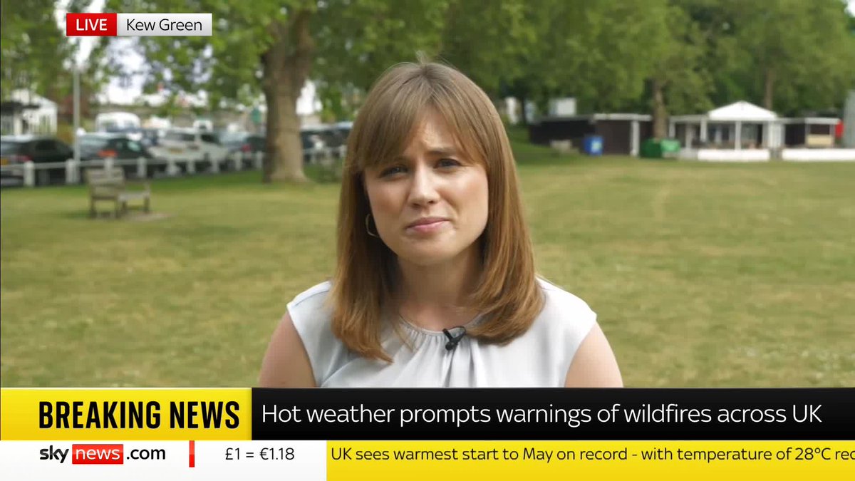 The UK has recorded its hottest early May temperature on record with more heat expected as human-driven climate change pushes temperatures higher. Rachael Venables reports from Kew Green. 📺 Sky 501, Virgin 602, Freeview 233 and YouTube