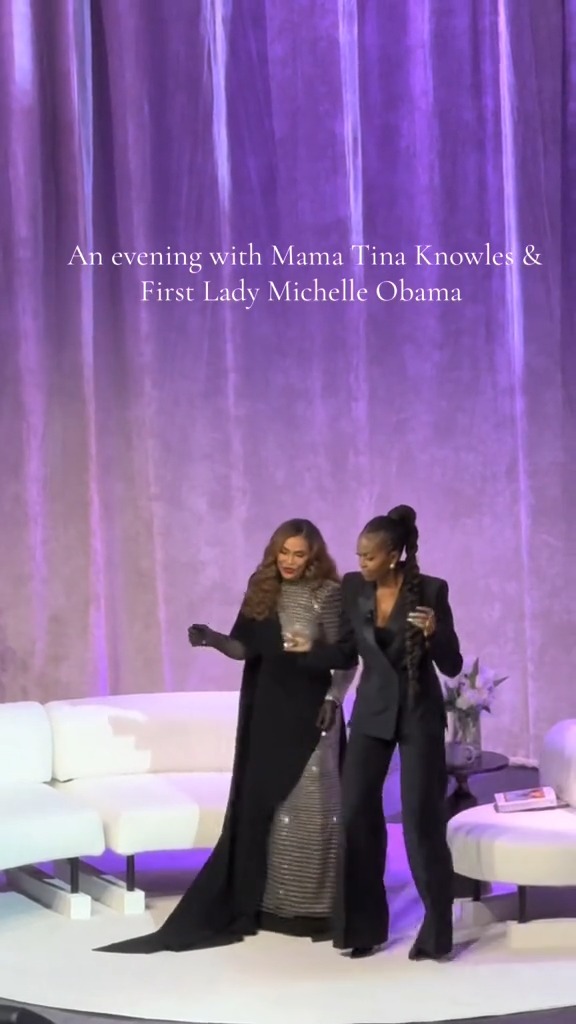 Ms. Tina Knowles and Michelle Obama are a whole mood 😍😂 📽️: @monaalisaa___/TikTok