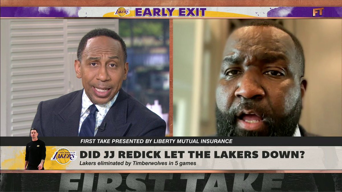 Did JJ Redick let the Lakers down in their series against the Wolves? 🤔 Kendrick Perkins and Stephen A Smith DISAGREE on how the Lakers lost 👀