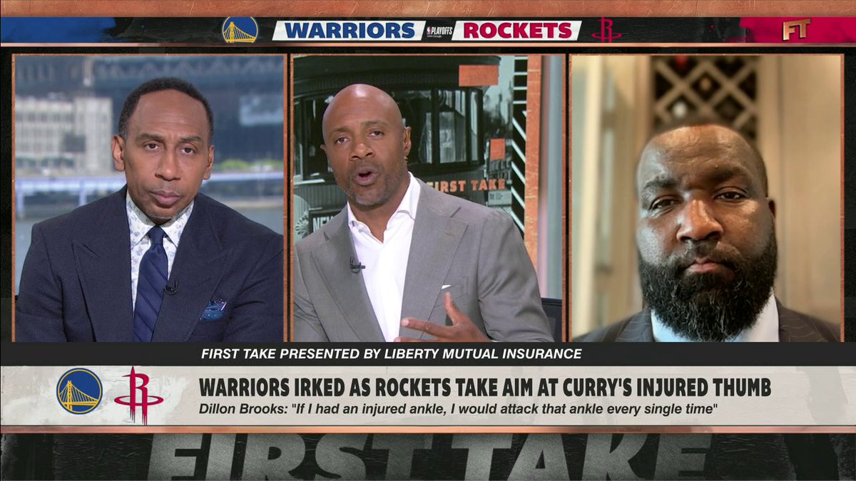 .Stephen A Smith and Jay Williams on Dillon Brooks' comments about Stephen Curry's thumb injury. "Whenever you hear about weaknesses that people have, you go at that." 👀