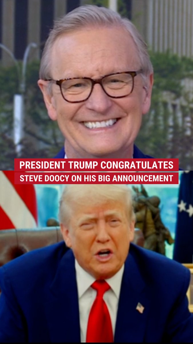 'FANTASTIC GUY': President Donald J. Trump congratulates our very own FOX & Friends Steve Doocy on his big announcement.