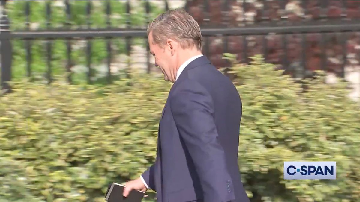 CLIP: Mike Waltz walks by White House stakeout camera this morning at 8:27am ET.