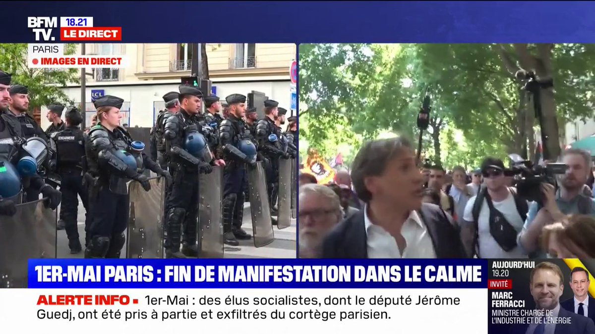 Socialistes "attaqués" dans le cortège parisien du 1er-mai: "Des plaintes ont été déposées", affirme Lamia El Aaraje (adjointe à la mairie de Paris)