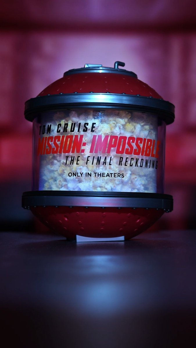It’s all come to this, the Final Reckoning. Get your Mission Impossible entity popcorn container, only at Regal. Coming to theatres May 23. Mission: Impossible 🎟️: