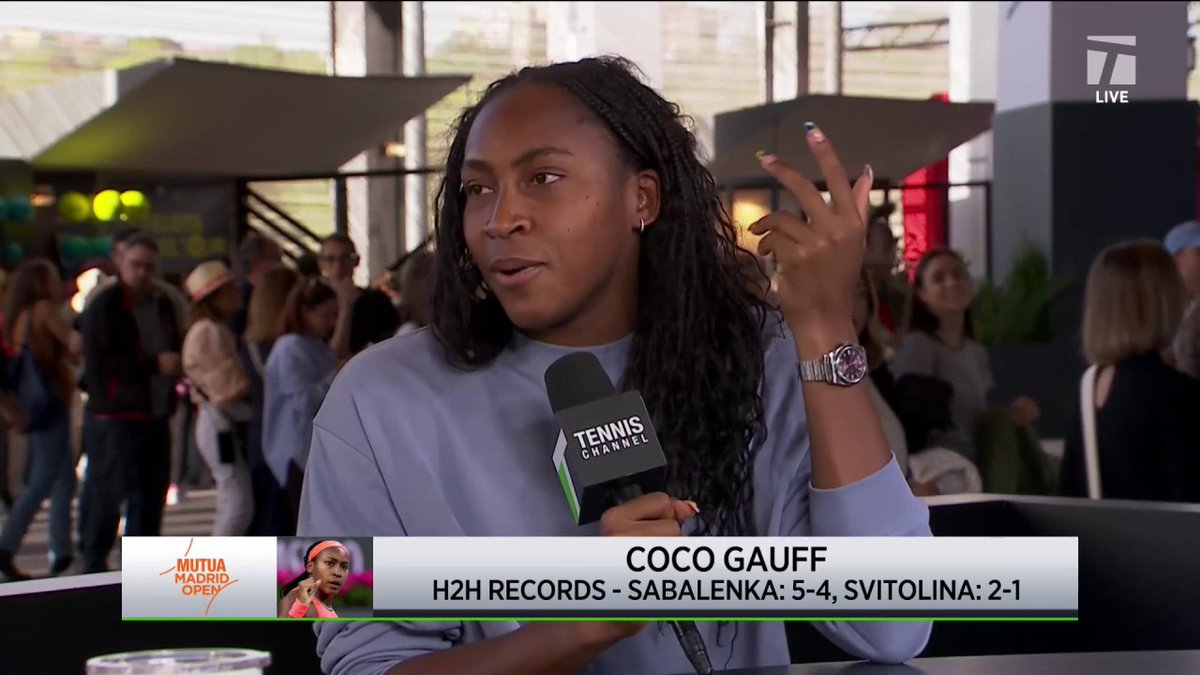 "If I can play well like today and serve well, then I have a good shot at bringing home the trophy" 🏆 Coco Gauff spoke about her straightforward #MMOpen SF win over Swiatek