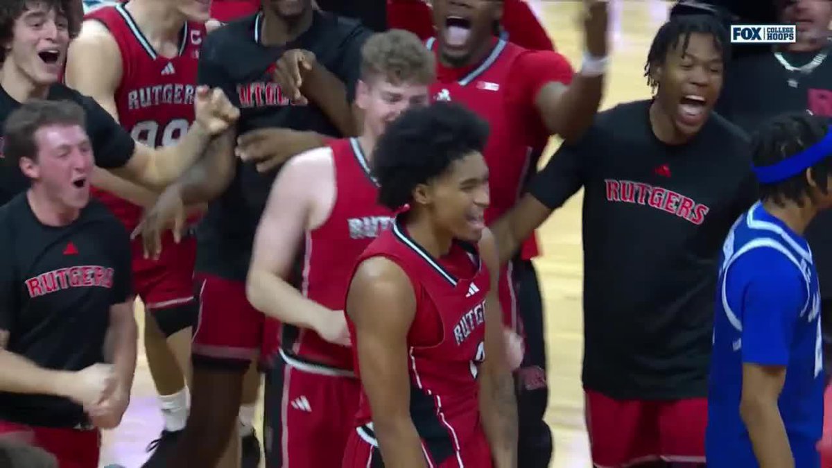 "HOW GOOD IS THAT!" 🗣️ We're reliving the moment Dylan Harper and Rutgers Men’s Basketball 🏀 beat Seton Hall in a thrilling Garden State Hardwood Classic 👀 #TBT x #B1GMBBall