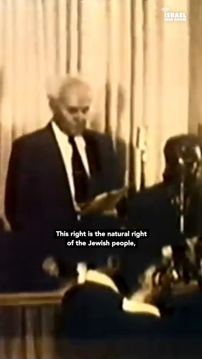 WATCH: On this day in 1948, David Ben-Gurion declared the establishment of the State of Israel in the Jewish people’s ancestral homeland. 🇮🇱