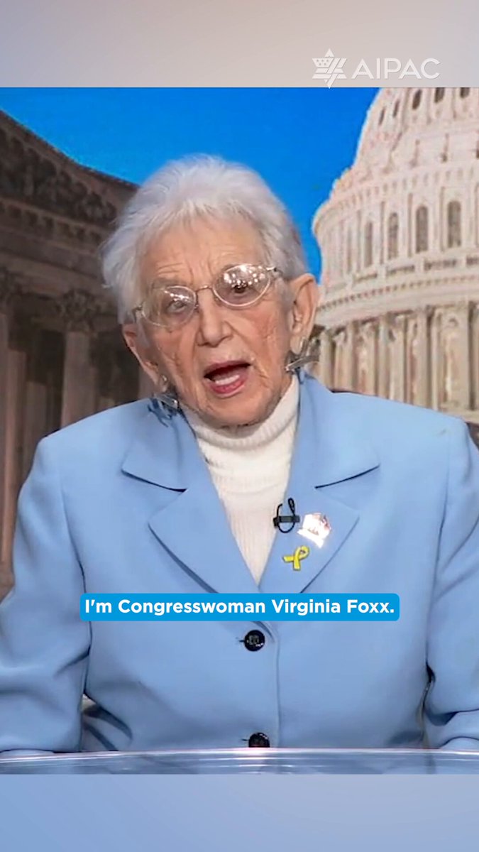 Thank you Virginia Foxx for standing with our ally Israel! 🇺🇸🇮🇱 #Israel77 #YomHaatzmaut