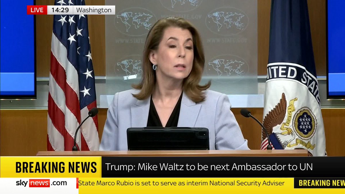 "This is not just a financial agreement, but a bonding between two countries". US State Department spokeswoman Tammy Bruce hails the "terrific" minerals deal between Ukraine and US despite receiving criticism from Russia. Sky 501, Freeview 233 & YouTube