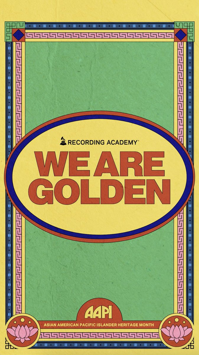 🌟 Join us this #AAPIMonth as we champion AAPI music creators, cultural tastemakers, and a community that continuously rises above and radiates like gold. We are resilient, we are courageous, WE ARE GOLDEN. #WeAreGolden #WeAreGRAMMYGold