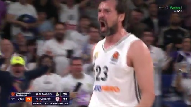 "¡¡LLULL, LLULL, LLULL!!". Se cae el Movistar Arena España. #Eurofighters Sergio Llull 🍊
