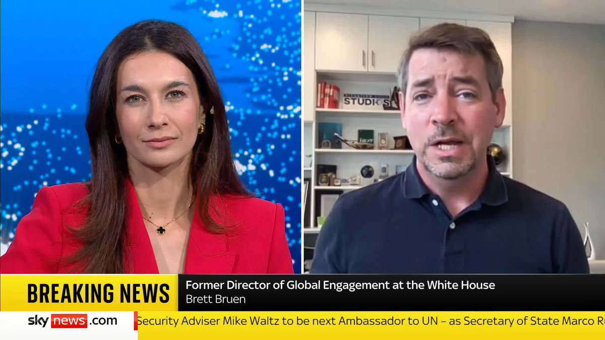 "He or she is the last voice that the president usually hears from on weighty national security issues." Former Director of Global Engagement at the White House Brett Bruen tells Yalda Hakim about the role of national security adviser. 📺 Sky 501