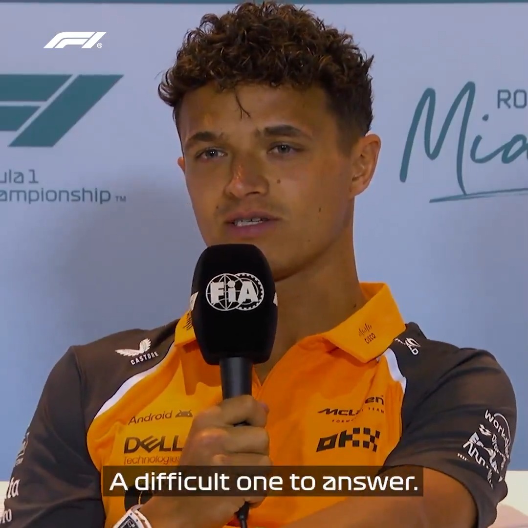 Lando Norris talks through the level he feels he can race at this season, and where Oscar Piastri is adapting 🗣️👇 #F1 #MiamiGP