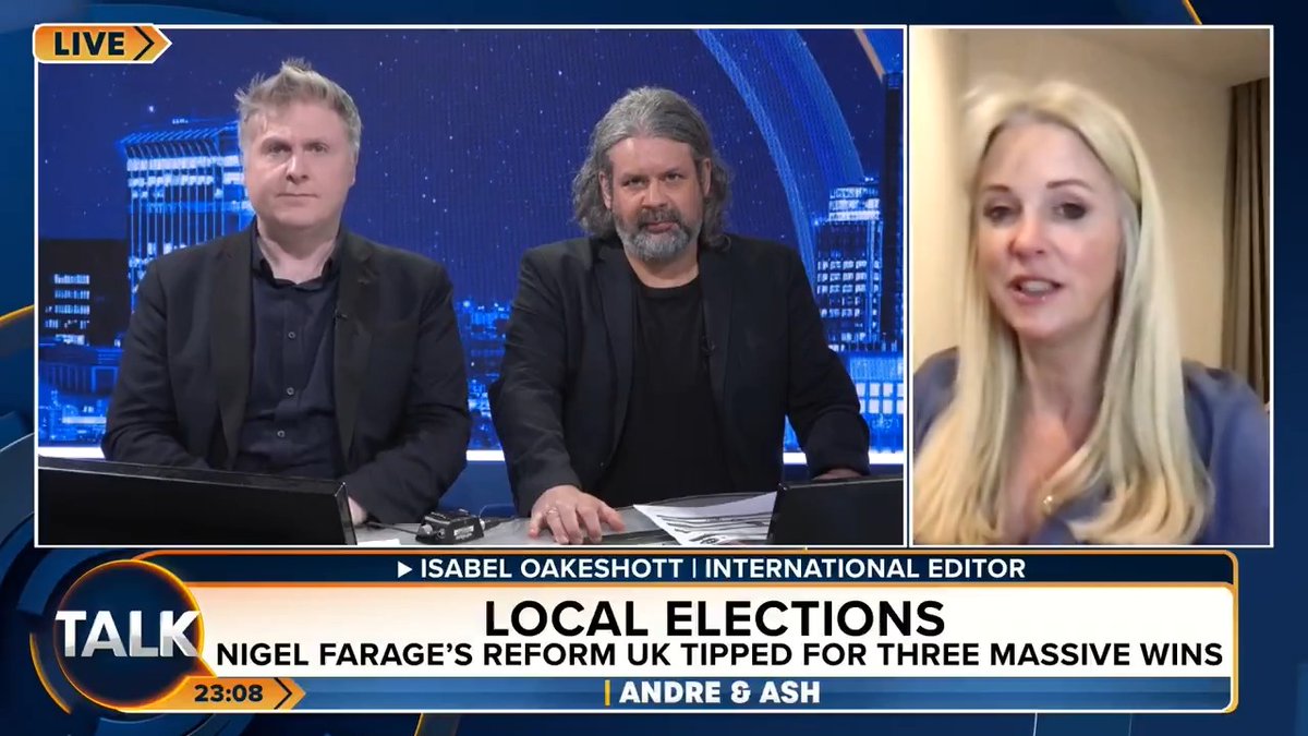 Isabel Oakeshott: "If Reforms wins Runcorn tonight, nothing else matters, that's the story." André Walker Ash Isabel Oakeshott
