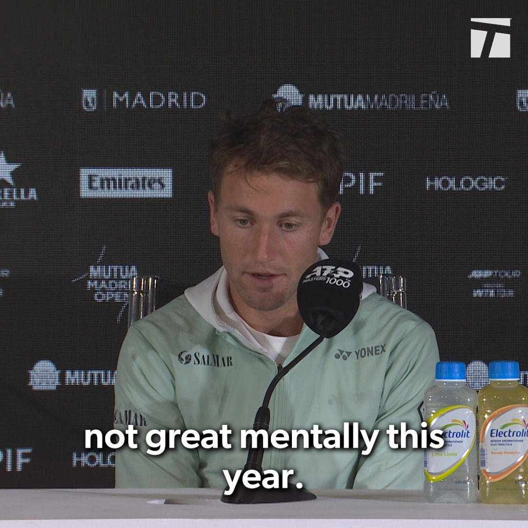 "It's a tough life in many ways, and it just got to a point where it felt like it was getting too much. But I really seeked help, and it's been working." Casper Ruud opened up about navigating mental health challenges ❤️‍🩹 #MMOpen