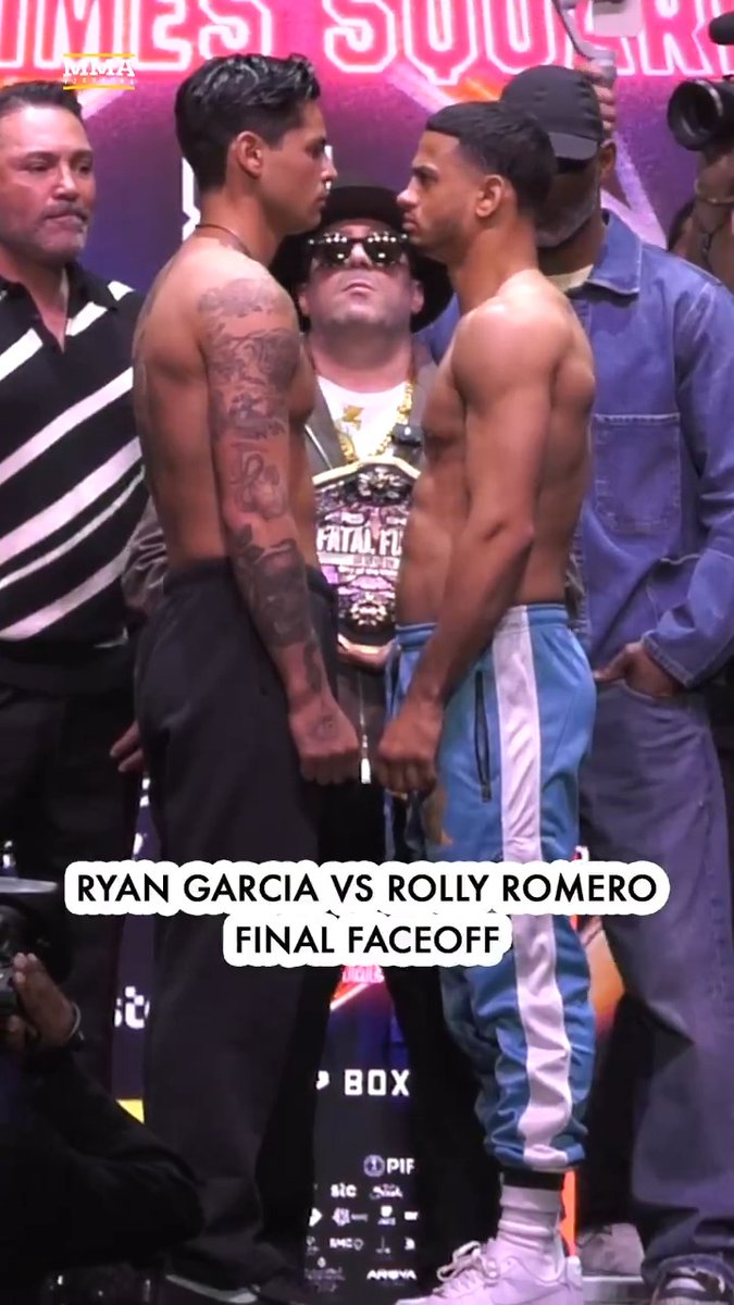 Ryan Garcia and Rolly Romero face off one last time before their fight in Times Square 🔥👀 Who wins and how??