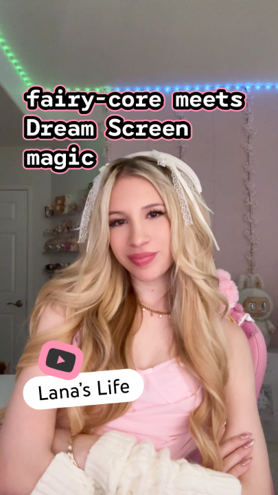 when reality isn’t the vibe, Lana Rae creates her dream gaming setup with clouds, lights, and fairy-core magic 🧚🏼‍♀️✨ thanks to #DreamScreen in YouTube Shorts, anything is possible! ☁️ #sponsored