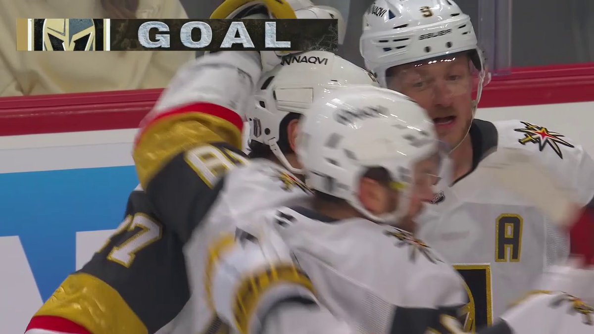VEGAS STRIKES FIRST! ⚔️ Shea Theodore gives the y-Vegas Golden Knights a 1-0 lead! #StanleyCup 🇺🇸: ESPN ➡️ 🇨🇦: Sportsnet or stream on Sportsnet+ ➡️
