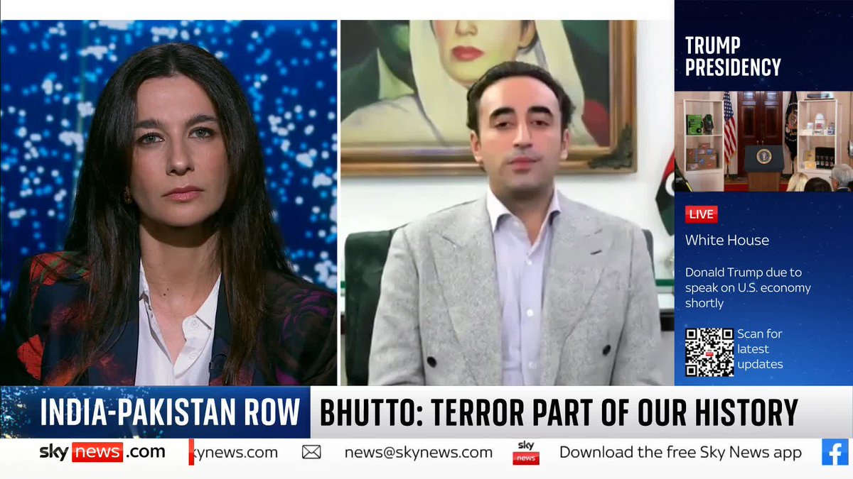 Bilawal Bhutto accepting on SKY NEWS that giving shelter and support to terror outfits was a policy of Pak army and ISI. "Then why point a finger towards India" he was asked - and he falters #Pahalgam