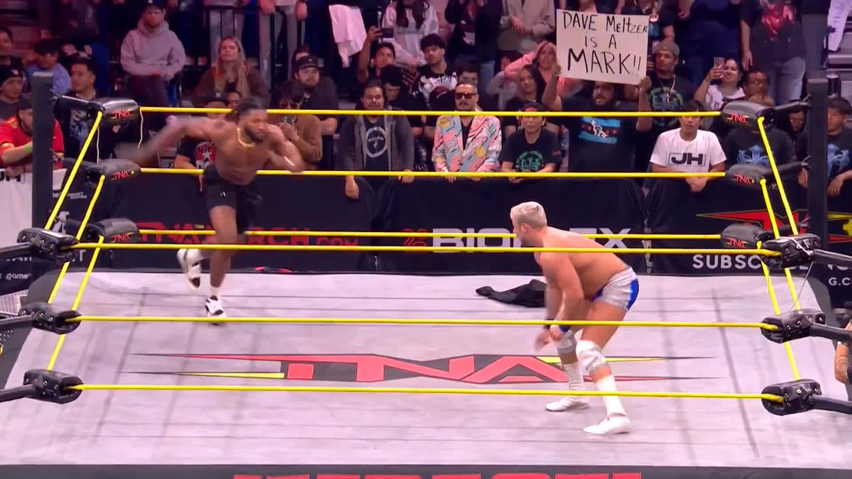 #WWENXT's Trick Williams just LAID OUT Joe Hendry with a Trick Shot as #TNAiMPACT went off the air! USE CODE TNALIVE for 1 Month Free of TNA+:
