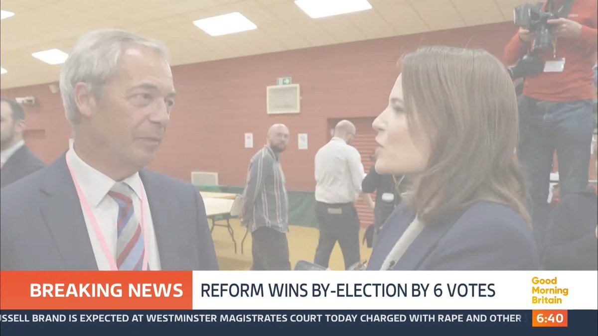 Reform has won the Runcorn and Helsby seat. 'Reform is the opposition now' Louisa James speaks to Reform UK leader Nigel Farage about the gains the party has made.