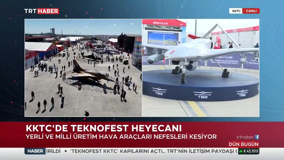 ✈️TRT'nin iletişim paydaşı olduğu #TEKNOFEST KKTC ikinci gününde. 🇹🇷Dünyanın en büyük havacılık, uzay ve teknoloji festivalinden detaylar TRT Haber'de.