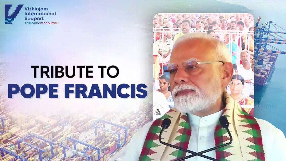 At the programme in Thiruvananthapuram, paid homage to His Holiness Pope Francis.