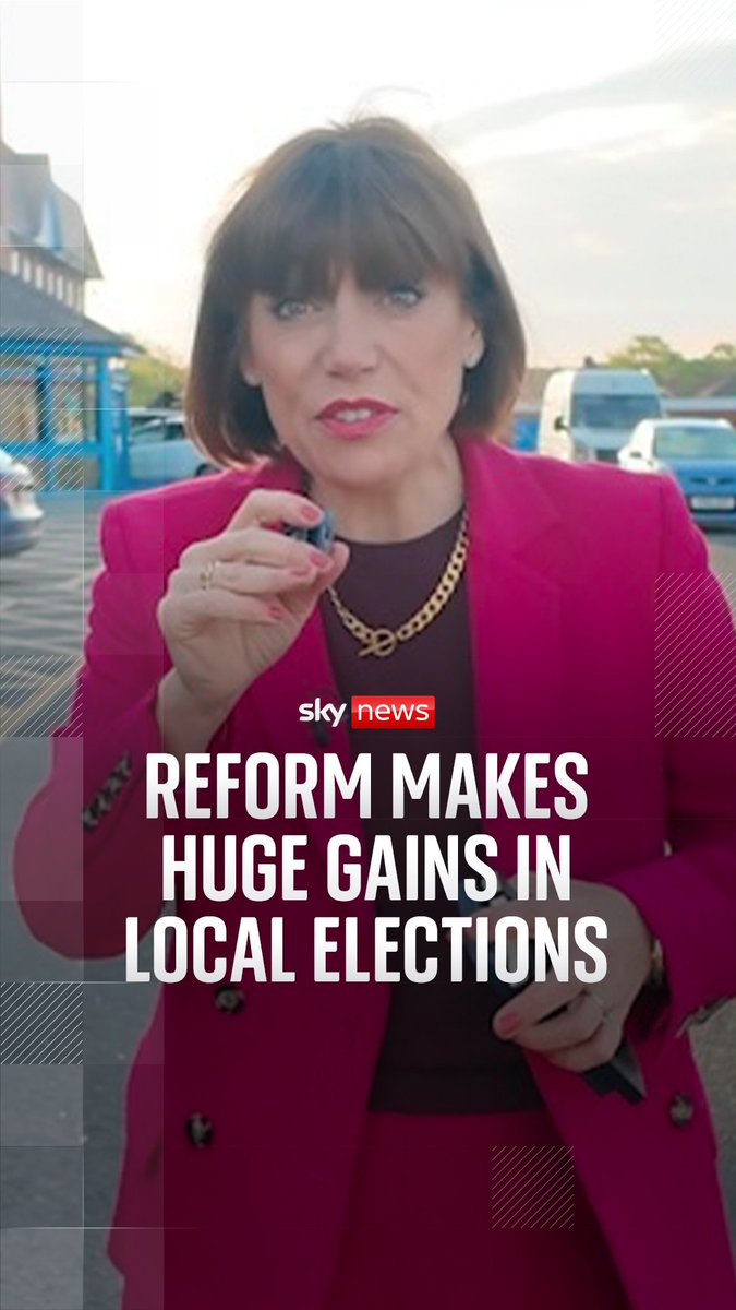 🗳️ Reform UK have won the Runcorn and Helsby by-election, narrowly beating Labour by six votes in a blow to Keir Starmer. Sky's Political Editor @bethrigby is in Runcorn reporting ⬇️