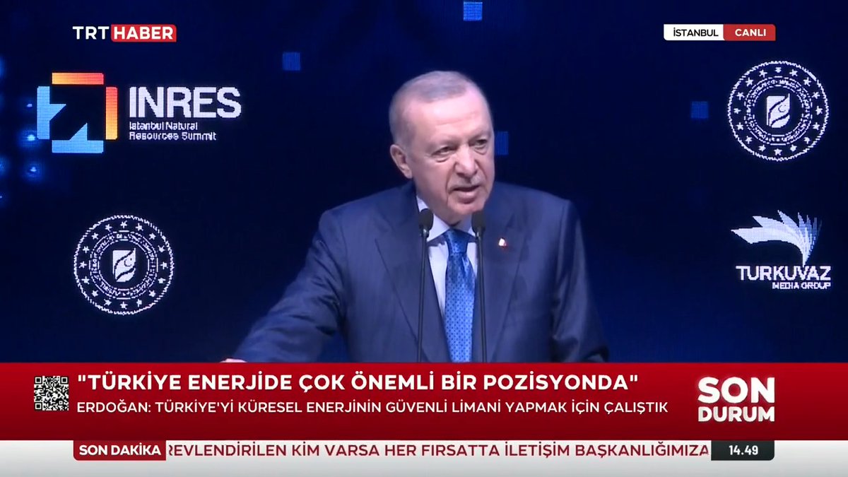 Cumhurbaşkanı Erdoğan: İnşallah Türkiye'yi doğal gaz ve petrol arama alanında küresel bir aktör haline getireceğiz.
