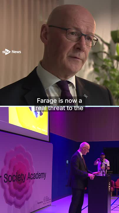 Scotland must be 'alive' to the 'threat' of Nigel Farage, the First Minister has said, after Reform UK’s strong performance in England’s local elections.
