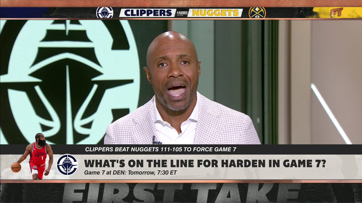 "[Game 7] is a massive opportunity for James Harden." 😳 Jay Williams on James Harden's playoff history and how he can change the narrative in Nuggets-Clippers Game 7.