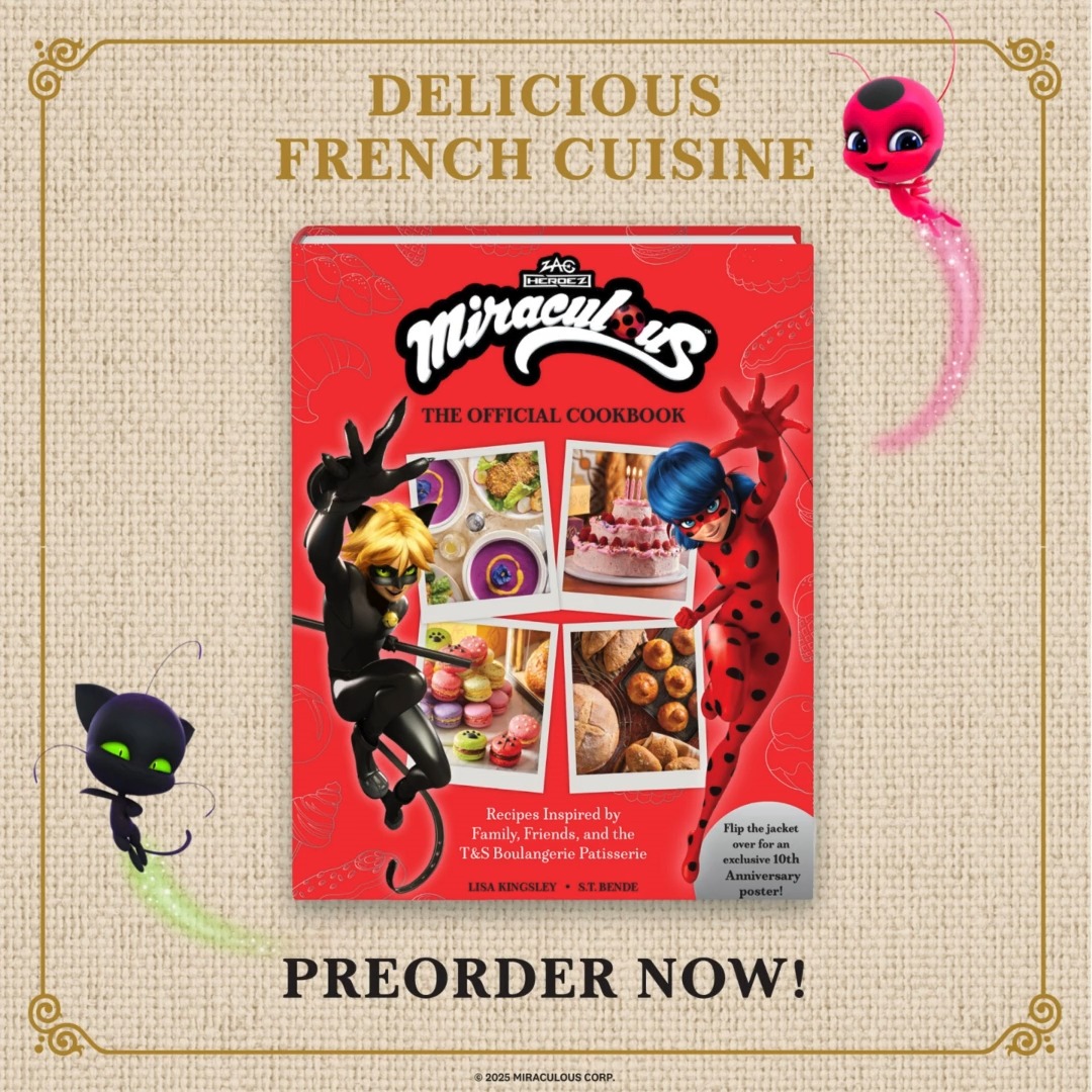 The Miraculous Cookbook has arrived just in time for the 10th anniversary. 👨🍳 With more than 60 recipes to try, there’s something for Miraculer in the kitchen. Pre-order your copy today from Insight Editions. #CookBook #Miraculous10 #MiraculousLadybug