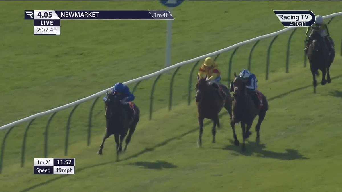 🔵⚪️ Bellum Justum claims Group Two honours in the Betfred Jockey Club Stakes 🏆 A treble for Andrew Balding and double for Oisín Murphy at Newmarket Racecourse 👏