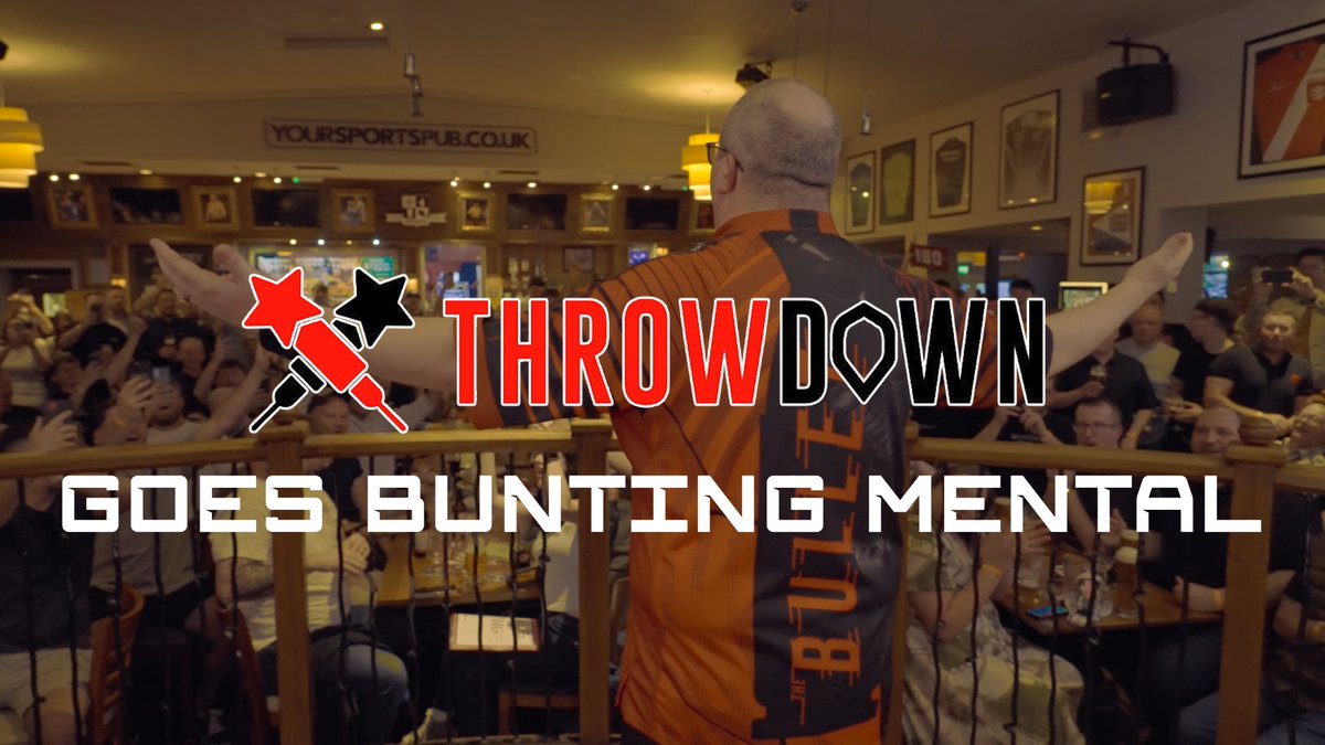 Throwdown goes Bunting Mental is here! 🎯 Watch the main man in full flow as he takes on @dickosdarts, minimise and Josh at the Cleveland Arms in Wolverhampton. Head to the Target Darts Youtube Channel for the full video! #TeamTarget #LetsGoBuntingMental