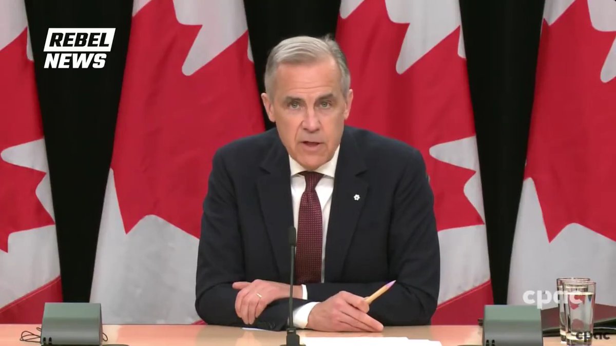 Mark Carney urges Canadians to come together to confront the "once-in-a-lifetime crisis" created by President Trump. "It's time to come together, to put on our Team Canada sweaters, and win big," he says.