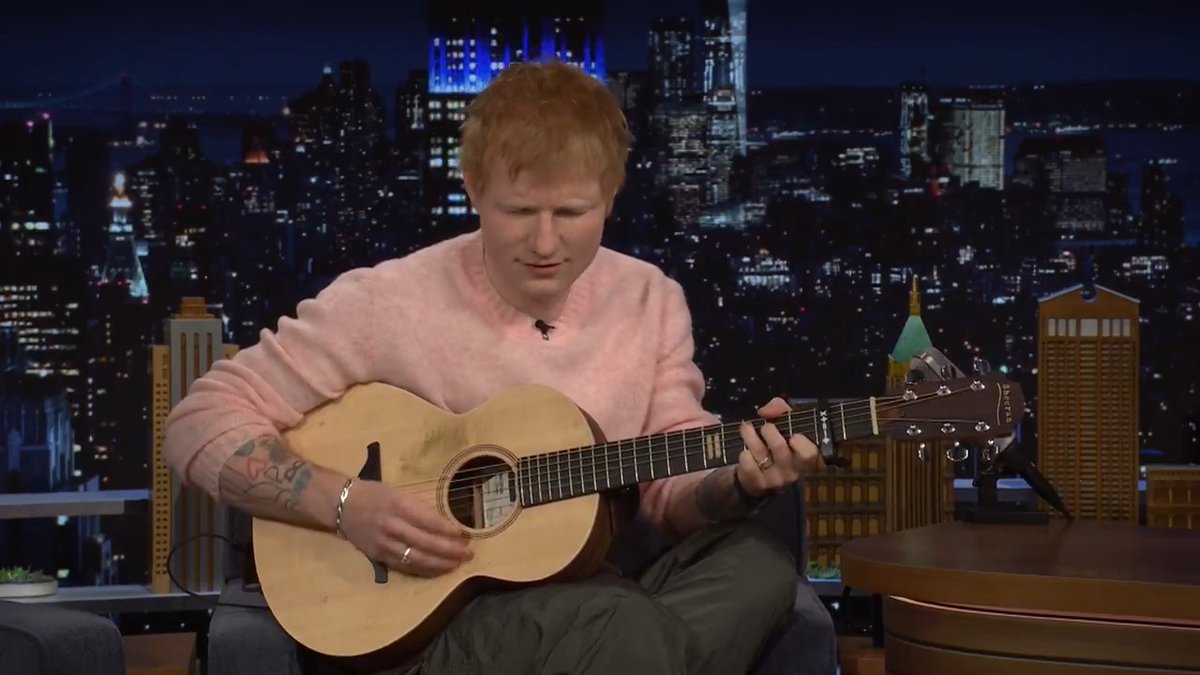 .Ed Sheeran HQ performs "Old Phone" about the experience of finding his phone from 2015. #FallonTonight